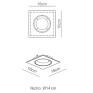 Medidas Spot de Embutir Face Plana Orientável 1x PAR30 - Interlight IL0159