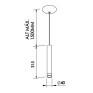 Pendente Lisse Branco 1x Mini Dicroica - New Line 421BT