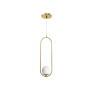 pendente fosco de globo branco