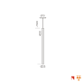 Pendente Orion Nano Tubo Preto 40cm - dim