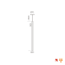 Pendente Orion Nano Tubo Preto 50cm - dim