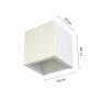 Arandela Quadrada 1 Facho 10x10 - GU10 - Rioprelustres 6201