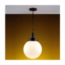Pendente Solarium Preto  Aceso