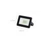 Refletor LED Bivolt Preto 10W com medidas 