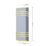 Arandela Branca Alumínio e Vidro 2xE27 Linha Flash 10x37cm - Ideal 987-BR - Dimensões - Decor Lumen