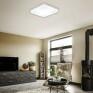Plafon Flutua Sobrepor Quadrado Branco Aluminio e acrilico 24cm 2xE27-Usina -Ambientado- Decor Lumen 