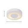 Plafon DONNA Sobrepor Aluminio Branco 2xE27 Ø33cm- Usina 4090/3-Padrão Medidas-Site-Decor Lumen 