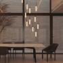 Pendente Bambu PT vidro e metal por Waldir Junior 1xG9 51cm - USINA 16065/15-Padrão ambientação- Decor Lumen 