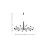 Pendente Gino Preto Alumínio e Acrílico por Waldir Junior 12xG9 45cm - USINA 51055-12- Padão Medidas -Decor Lumen 