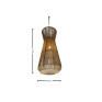 Pendente Sisal Natural Ø41cm (Dimensões)- Decor Lumen 
