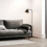 Abajur de Coluna PETTI Preto/Dourado 1xE27 - Ambientada Decor Lumen