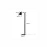 Abajur de Coluna PETTI Preto/Dourado 1xE27 - Dimensões Decor Lumen