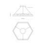 Pendente Led Dourado 70w 3000K Linha Felsen - Dimensoes - Decor Lumen