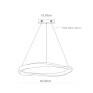 Pendente Acrílico e Metal 3000K 24w Linha Mobius - Dimensões - Decor Lumen