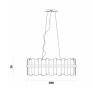 Pendente Vidro e Metal 14XG9 4w Linha Nexia - BC005 - Dimensões - Decor Lumen