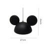 Luminária Pendente Orelha Mickey Preto 1xE27 - Usare  medidas