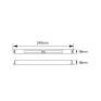 Fonte LED Driver 45W 3,75A - 12 Vdc IP20 Slim - Brilia 307902 medidas
