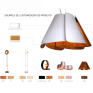 Pendente Horizon 180x19cm LED 83W 2700K Bivolt - Accord 1472.18 (18 Nogueira) Decor Lumen  customização