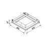 Embutido New Massu 33,6W 3000K BIV Branco - DIM