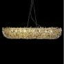Pendente Dourado Canoa em Cristais peça - DecorLumen