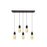 Pendente Industrial Preto 5XE27 - Decor Lumen