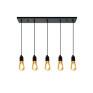 Pendente Industrial Preto 5XE27 Capa - Decor Lumen