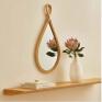 Espelho Decorativo Gota 74cm em Rattan- Mart 13409