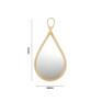 Espelho Decorativo Gota 74cm em Rattan- Mart 13409