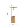 Mesa Lateral Órbita 63cm em Damasco-Corbelli- Padrão Medidas- Decor Lumen