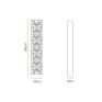 Arandela Laser Imbuia 100x20cm - 4E27 - AR22 Fox Lustre dimensoes