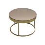 Mesa de Centro Florença Decorativa em Aço Inox Gold e Vidro Amendoa 70cm-Bel Metais-Padrão Capa Site-Decor Lumen 