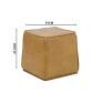 Puff Dallas em couro e madeira 51cm- Artefama-Padrão medidas site- Decor  Lumen