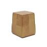 Puff Dallas em couro e madeira 51cm- Artefama-Detalhe-Decor Lumen 