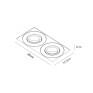 Spot de Embutir Duplo Face Plana Branco 2xAR70