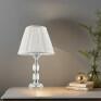 Abajur de Vidro e Metal 35cm Cúpula Branca - Uni Presentes (