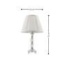 Abajur de Vidro e Metal 35cm Cúpula Branca - Uni Presentes (