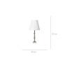 Abajur de Vidro 53cm H 1E-27 - Uni 663 com medida