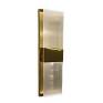 Arandela Dourado Alumínio e Cristal Rocha 4W - Linha Felsen - ROCHA-ARA-PL-2-DO - DNA Lustres - Capa -Decor Lumen