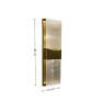 Arandela Dourado Alumínio e Cristal Rocha 4W - Linha Felsen - ROCHA-ARA-PL-2-DO - DNA Lustres - Dimensões - Decor Lumen