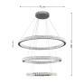 Pendente Aliança LED Cristal Cromado 59w 3000K - Dimensões - Decor Lumen