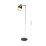 Luminária de Piso Linha Viena Madeira e Metal 1XE-27 - MADELUSTRE 3094 - Dimensões - Decor Lumen