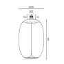 Pendente Cápsula Fumê 37x20cm 4W 1800K - Studioluce - Dimensões - Decor Lumen