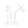 Abajur Articulado Cilíndrico - Dimensões - Decor Lumen
