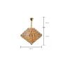 Lustre Pendente Diamond Cristal e Metal Hevvy