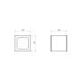 Arandela Quadrada 10,2cm - Alloy