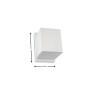 Arandela Cube Branca A-91 - Dimensões - Decor Lumen