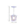 Pendente de Teto Externa Colonial Branco Sextavado E27 34cm- Ideal - Ambientação - Decor Lumen