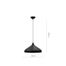 Pendente Oriente Preto e Branco dim  - Decor Lumen