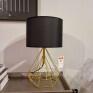 Abajur Aramado Dourado e Preto Ø27cm - 1x E27 - Lumier LU17005-DR ambientado