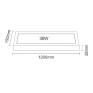 Painel LED Slim Retangular Sobrepor Branco 18W 120º 3000K Bivolt - Evoled LE-4485 - Dimensões - Decor Lumen